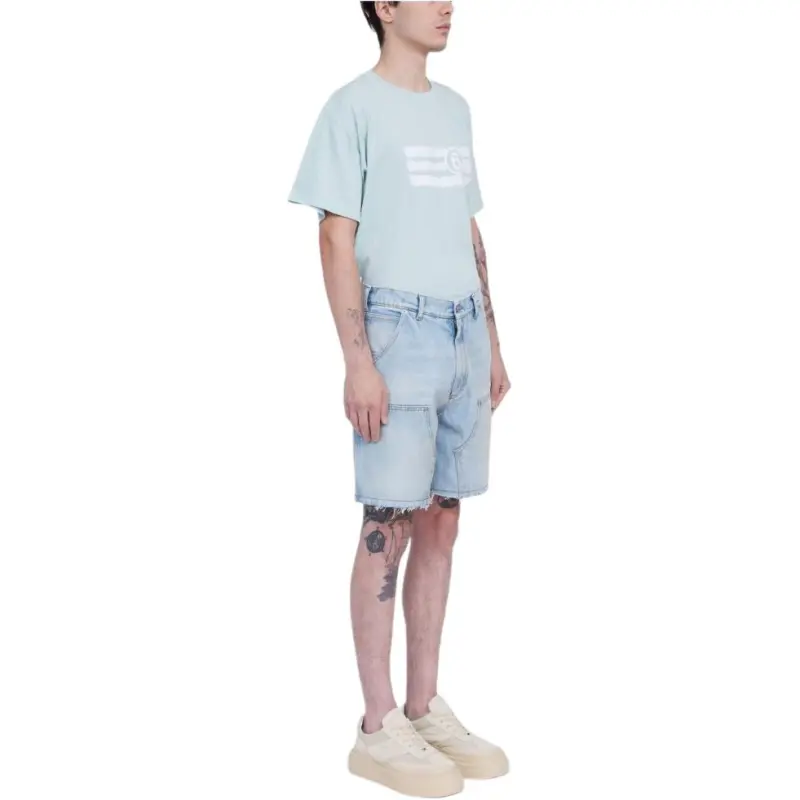 MM6 Maison Margiela Numbers motif Denim Shorts-3