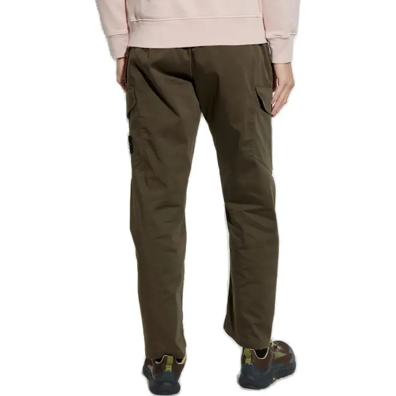 STONE ISLAND Logo Patch Regular Fit Cargo Pants-2