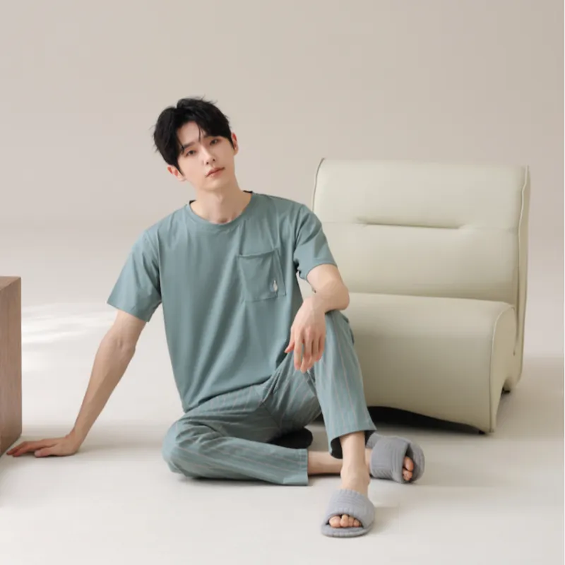 HUADAOJI Men Pajama Sets-4