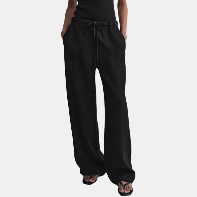 TOTEME SS25 Casual Pants Women's Black-1