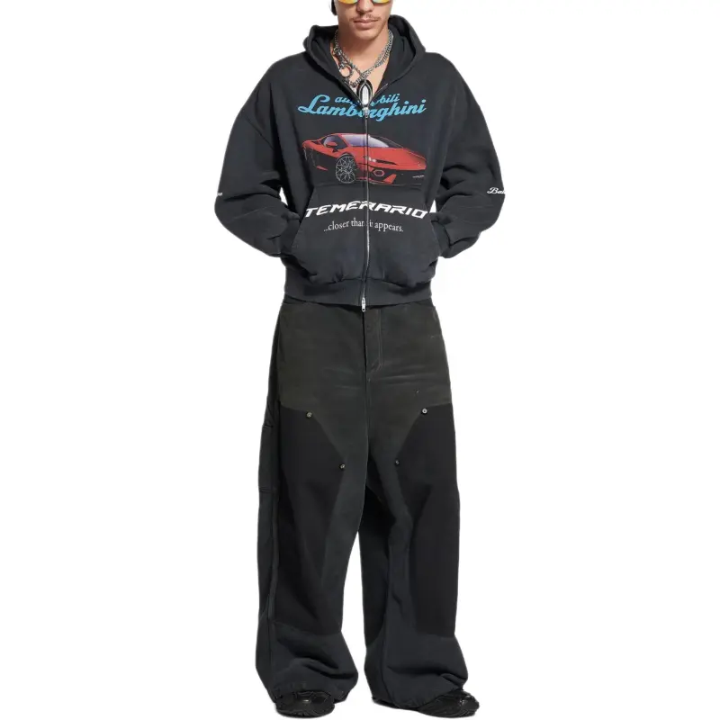 Balenciaga FW25 Jeans Loose Fit Men's Black-2