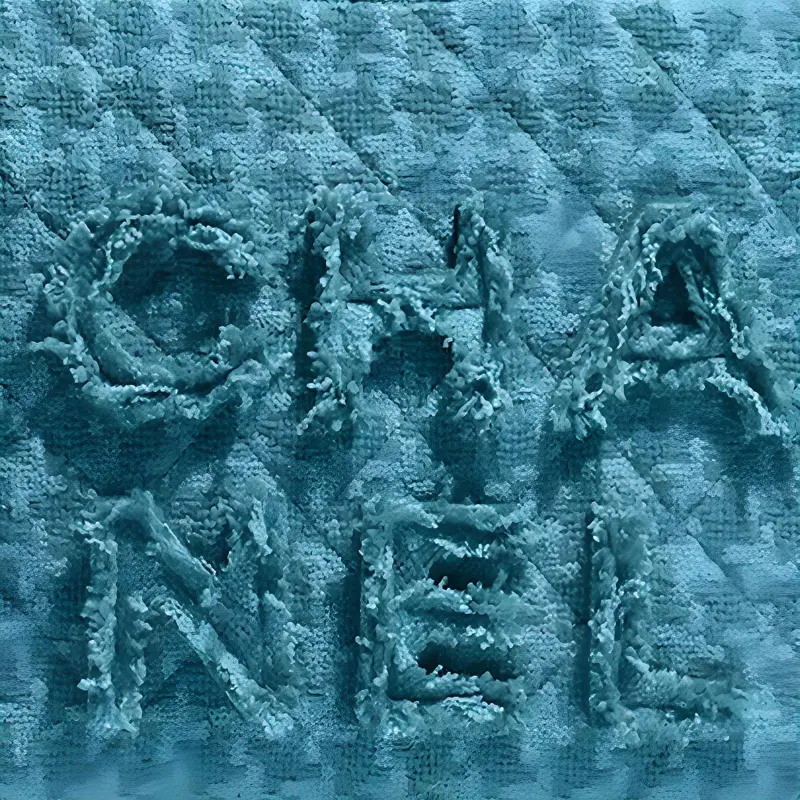 CHANEL Woolen Tote Bag, Shopping Bag, Handbag Women's Turquoises-3