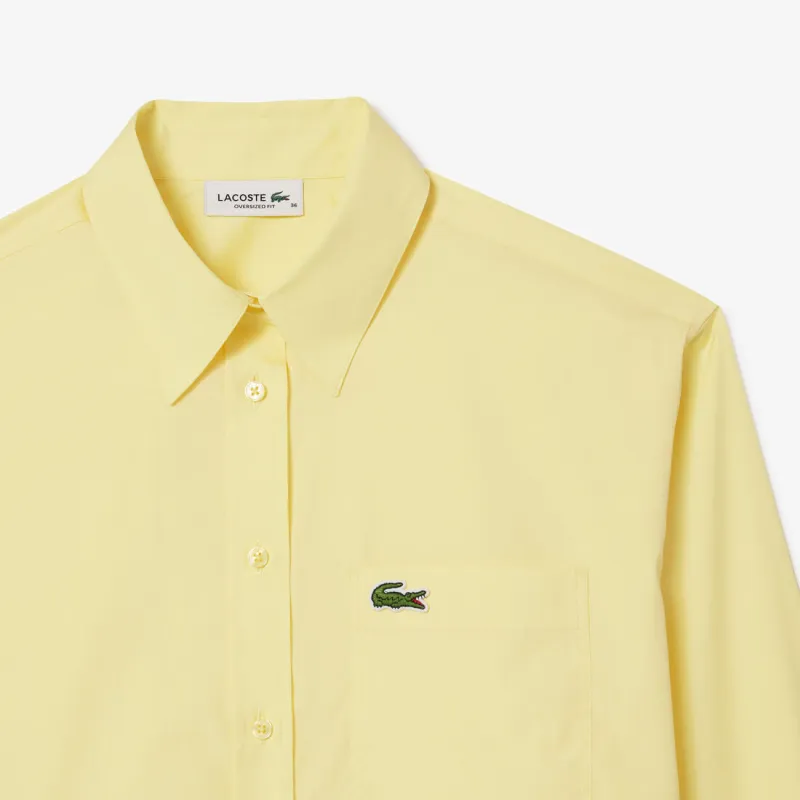 LACOSTE Logo appliqué Cotton Shirt-3