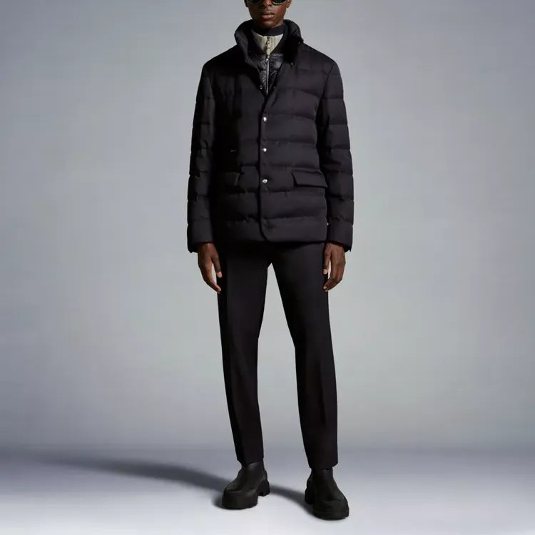 Moncler Bess Short Down Jacket Down Jacket Men's Dark Blue-1