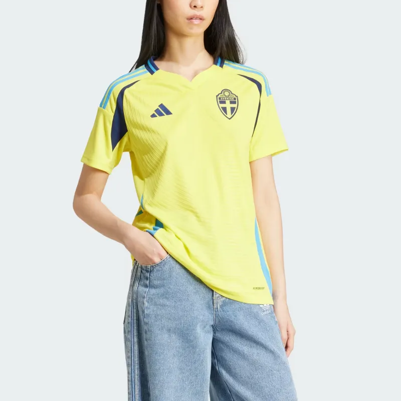 Adidas AEROREADYSweden 24 SS25 Soccer Jersey Women's Bright Yellow-3