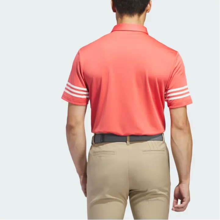 Adidas SS24 CORE 3STRP Polo Shirt Men's Light Scarlet-3