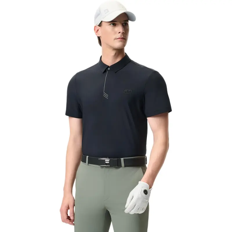 FILA Golf Series SS25 Polo Shirt Men's Pitch Black BK-4