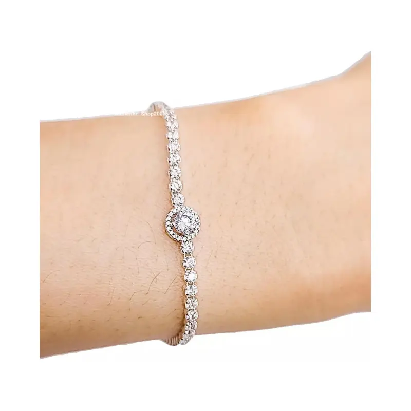 Pandora Women's Gemstone Embellished Bracelet Silver-3