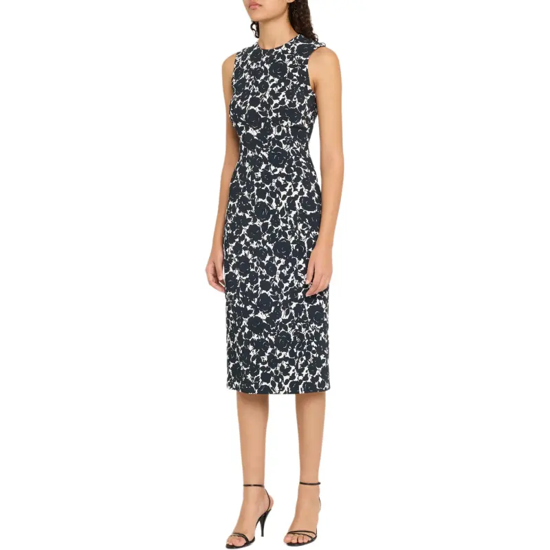 MICHAEL KORS Floral Stretch Cady Sheath Dress-3