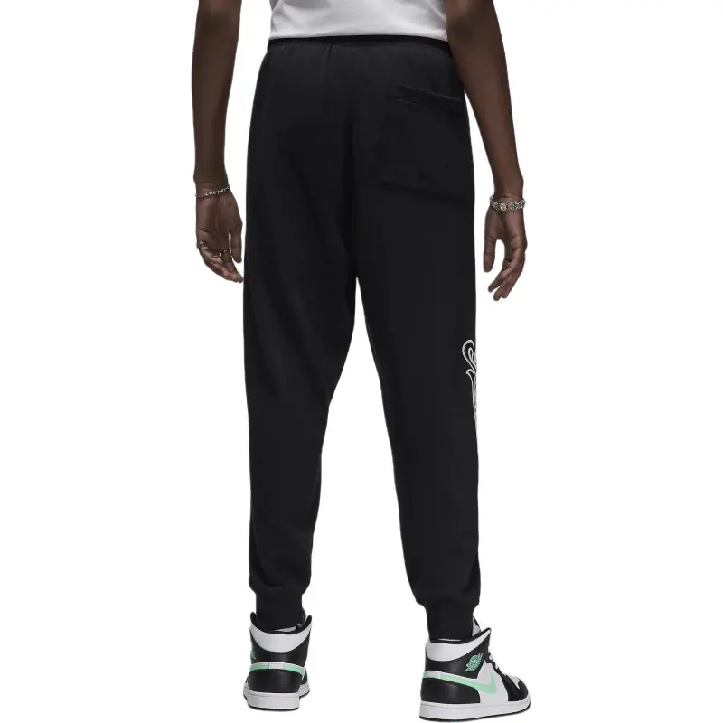 Jordan Flight MVP Knitted Sports Pants Men's Black/White/White-1