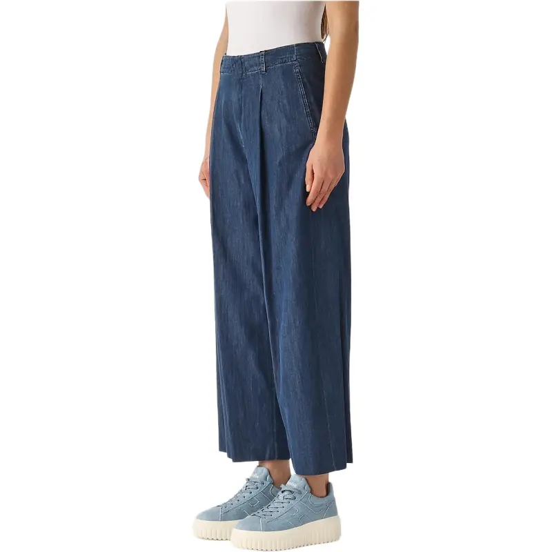 'S MAX MARA Pleat Detailed Wide Leg Jeans-2