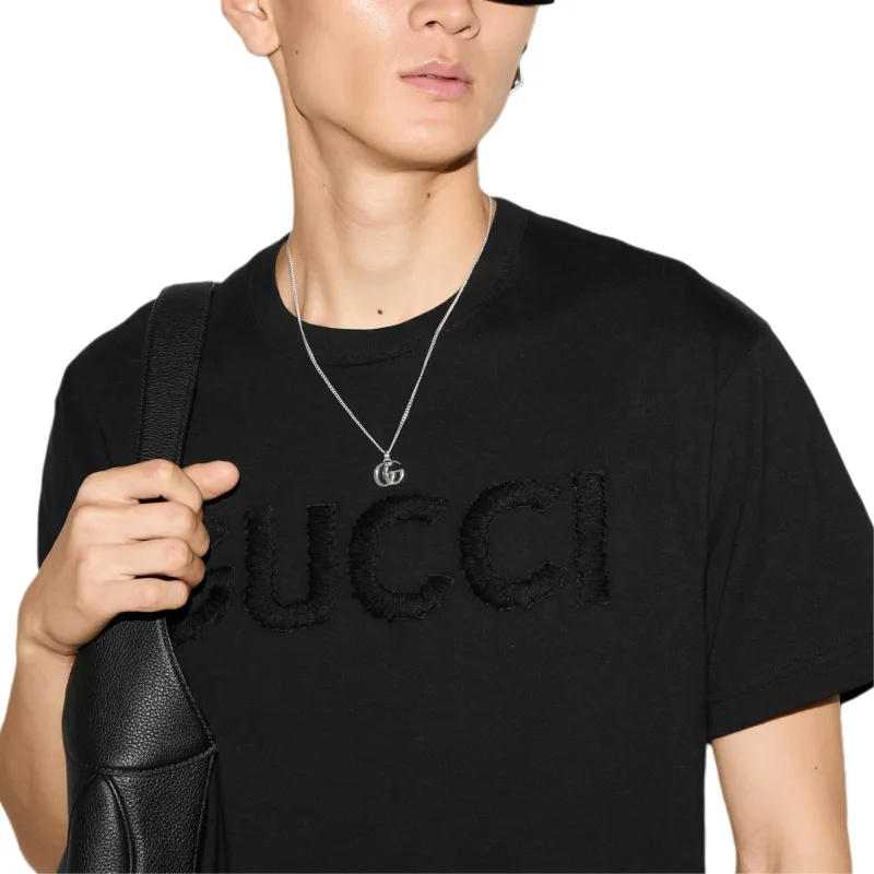 GUCCI Embroidered Jersey T Shirt-5