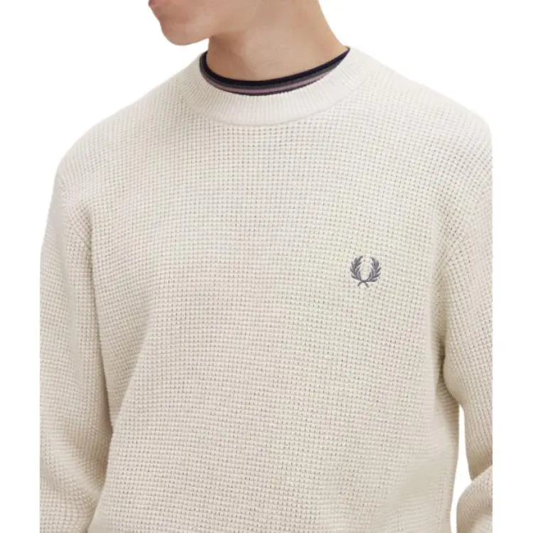 FRED PERRY Waffle-stitch Sweater-3