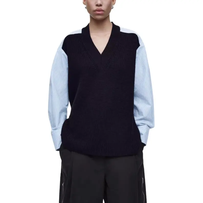 COS Sweater Women's Navy Blue/Stripes-4