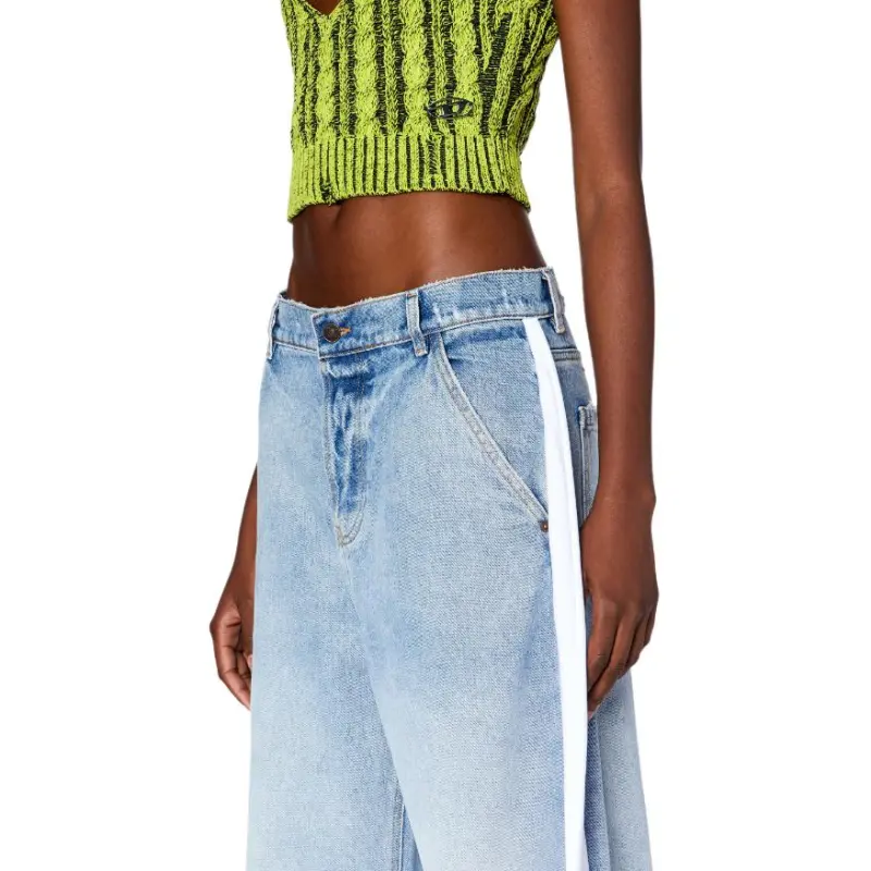 DIESEL D Sire Work Low Rise Wide Leg Jeans-4