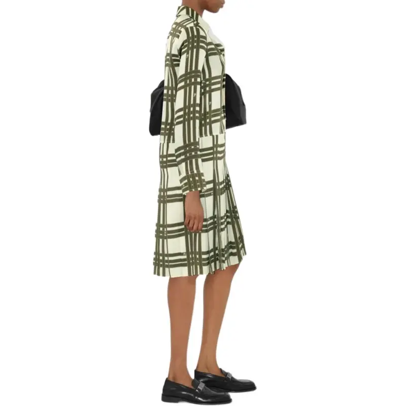 Burberry Long Sleeved Dresses Women's Green-3