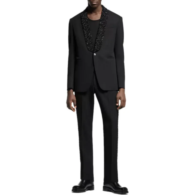 Lv Made To Order Embellished Evening Cigarette Pants-1