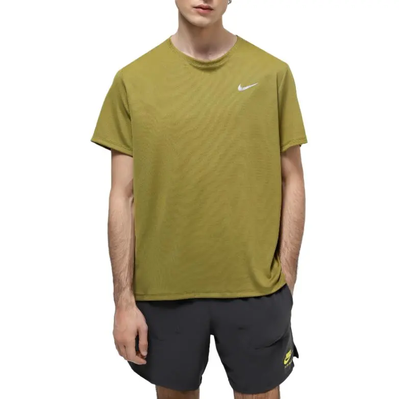 Nike Clothing T Shirts Men Olive Green-1