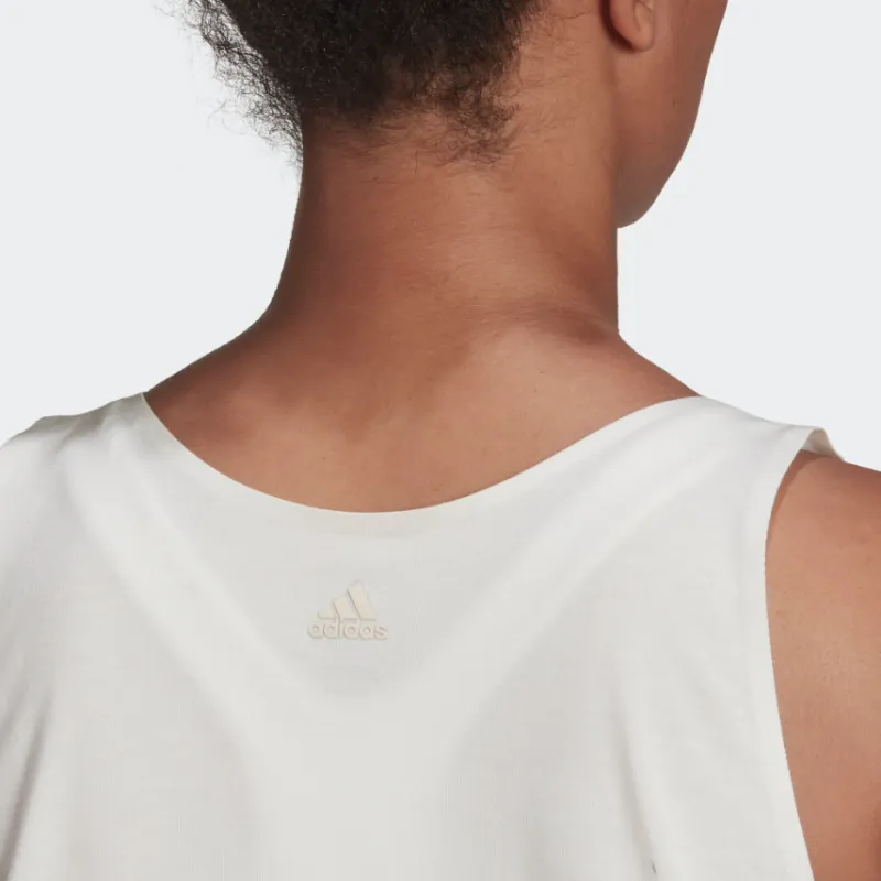 Adidas Sleeveless Sports Shirts Women's White-5