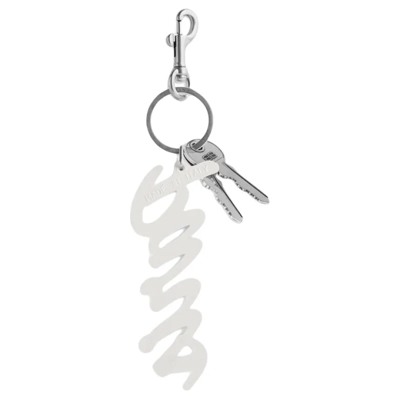 Balenciaga Silicone, Stainless Steel, Rubber, Silver Keychains Women's White-1