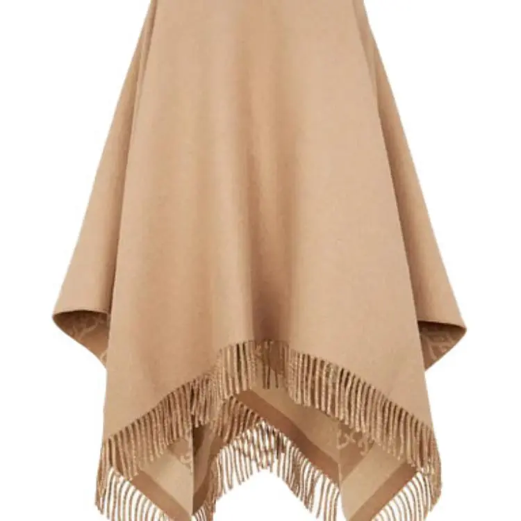 FENDI Fringed Detailed Poncho-4