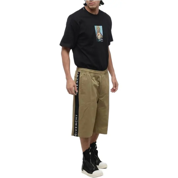 Givenchy Sports Shorts Men Khaki-4