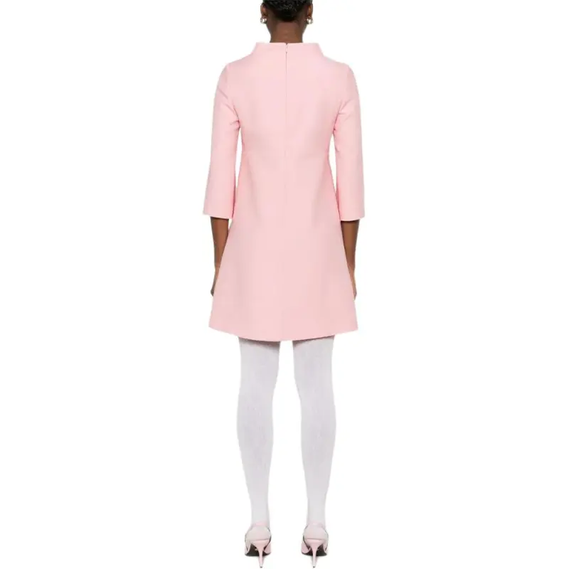 Valentino Button Detailed Crewneck Dress-3