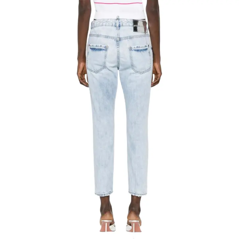 DSQUARED 2 Distressed Cropped Jeans-4