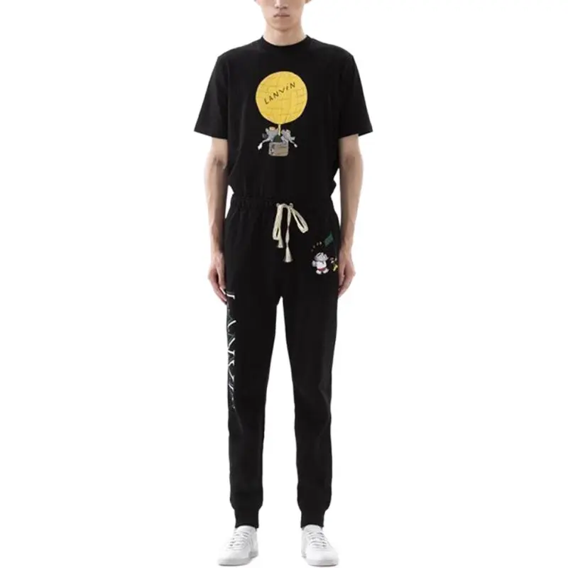Lanvin Knitted Sports Pants Men's Black-2