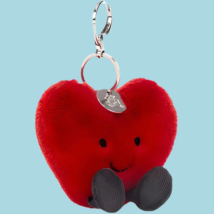 JELLYCAT Amuseables Heart Bag Charm-3