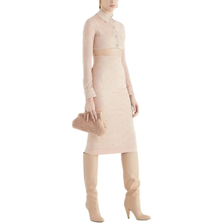 FENDI Casual Long Skirts Women's Pink-1