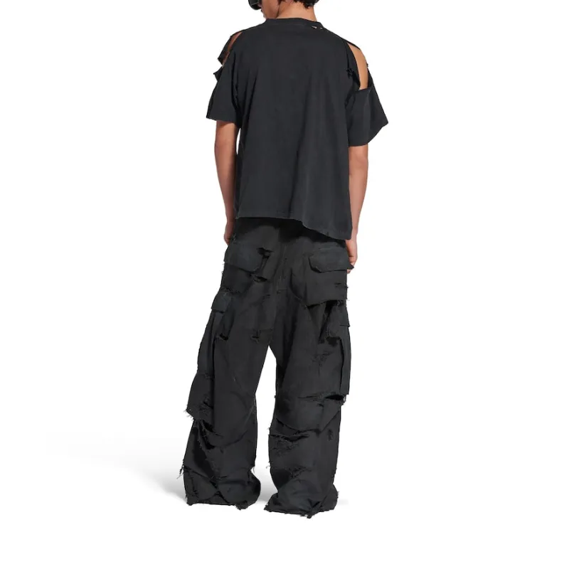 Balenciaga FW25 Cargo Pants Loose Fit Unisex Black-2