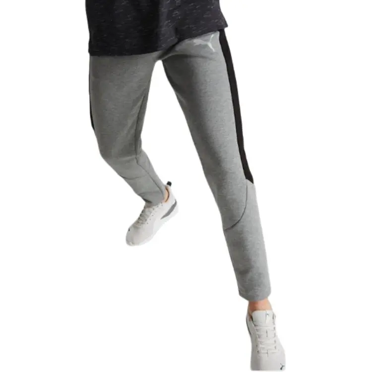 PUMA EVOSTRIPE Knitted Sports Pants Men's Gray-4