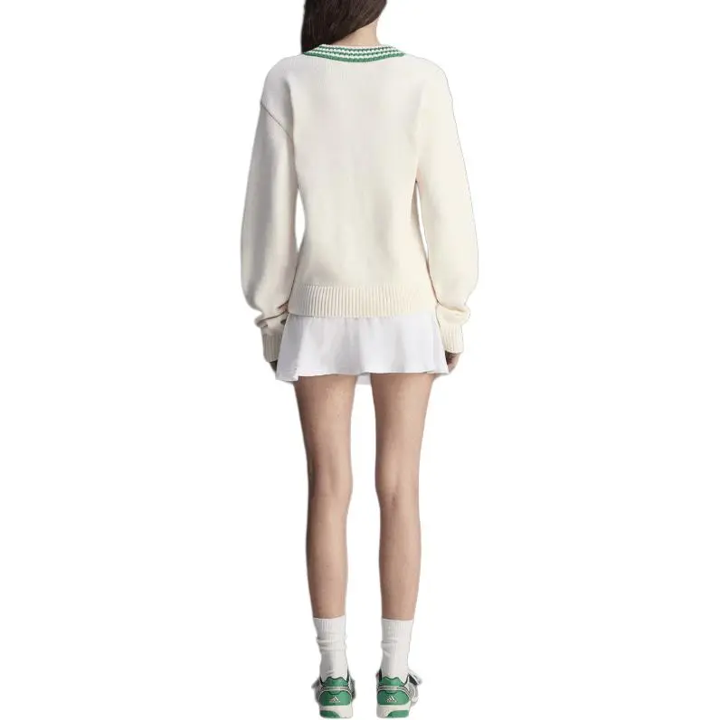 Adidas Originals Sporty & Rich V Neck Sweater-4