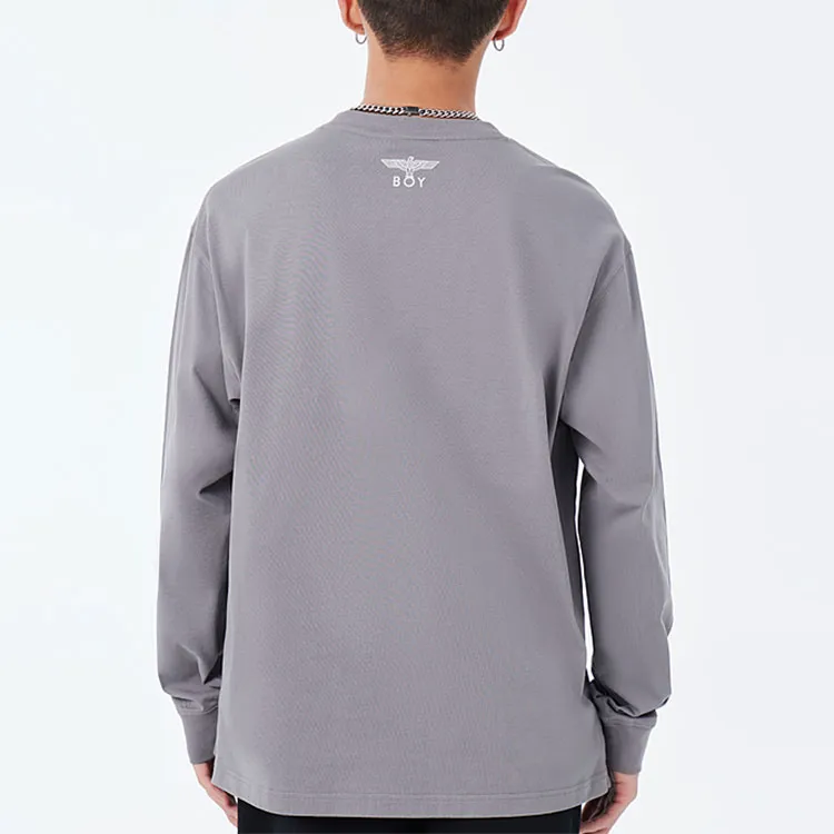 Boy London Drop Shoulder Sleeve T-Shirt Unisex Gray-2