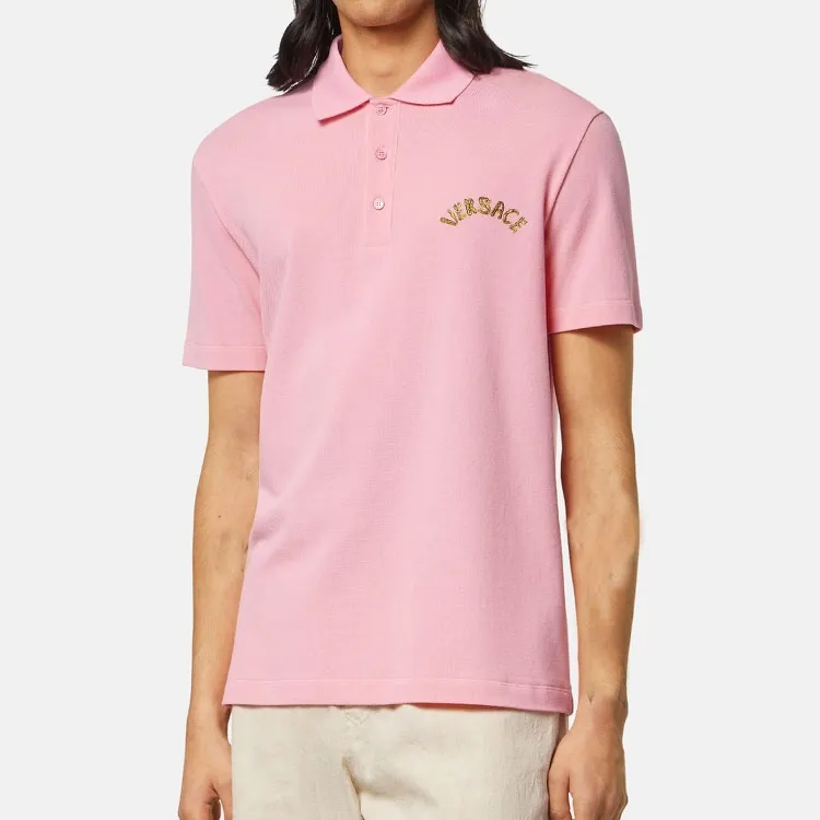 VERSACE Polo Shirts Men Pink-1
