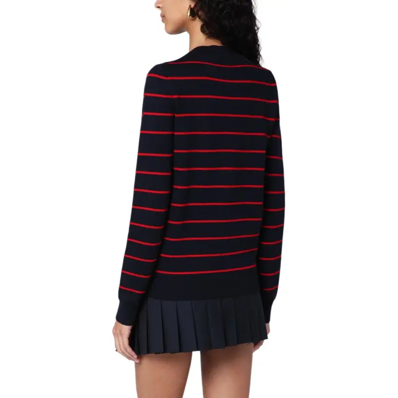 MIU MIU Stripped Button-Up Cardigan-5