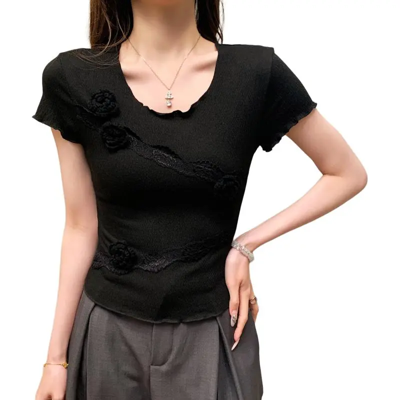Flowers In Water T Shirt Women's-5