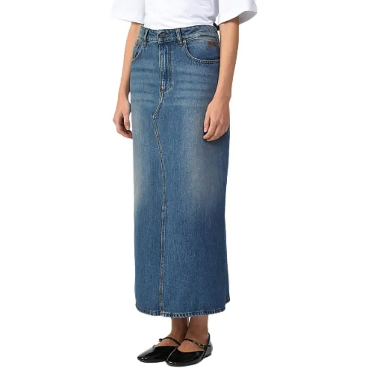 MSGM Denim Midi Skirt-4