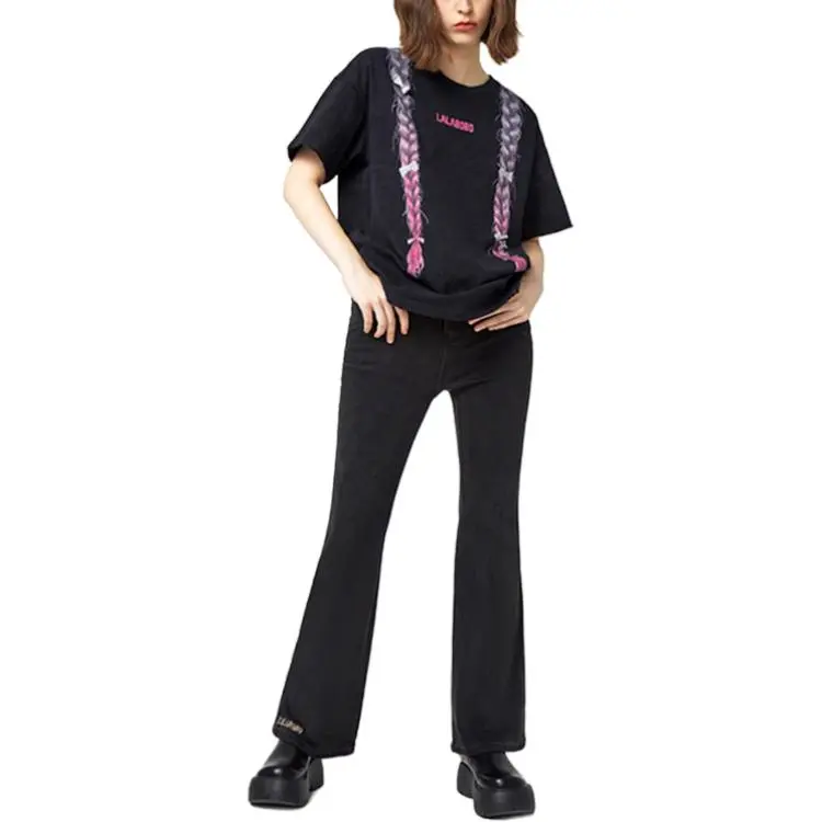 LALABOBO Jeans Women's Black Denim-1