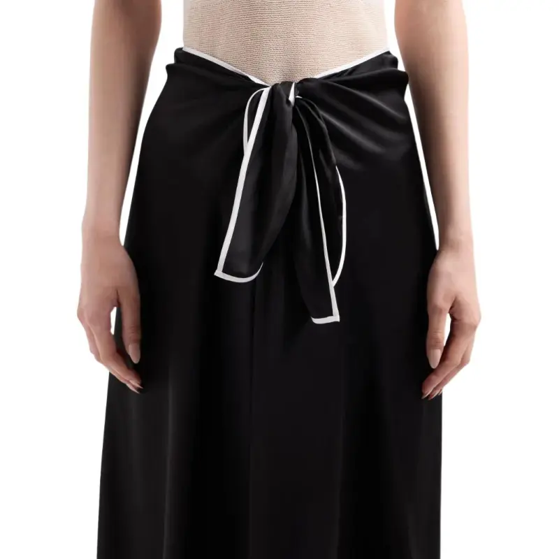 GIORGIO ARMANI Long Skirt In Silk Satin-3