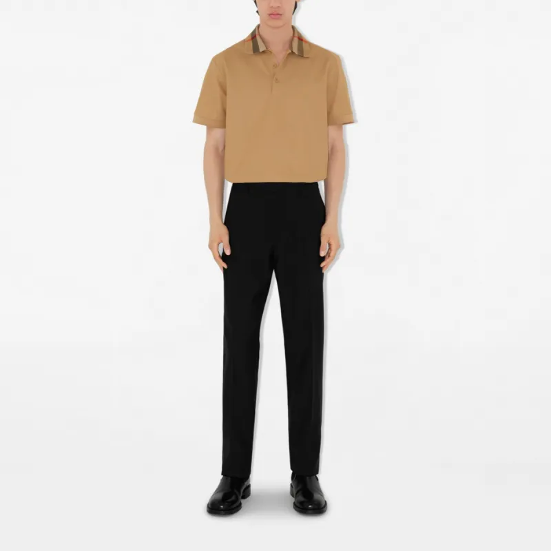 Burberry Vintage Check detail Cotton Polo Shirt-1