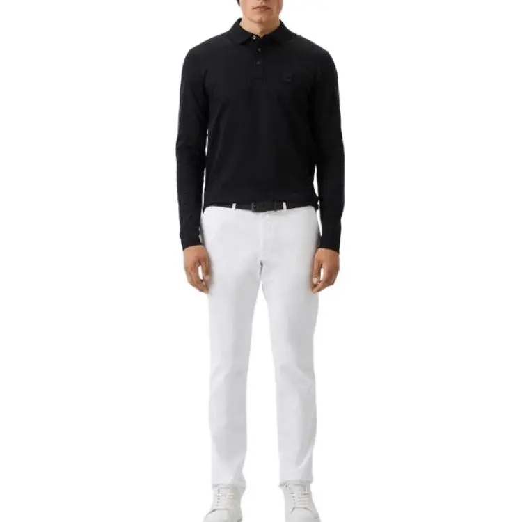 HUGO BOSS Long Sleeved Polo Shirt Men's Black-2