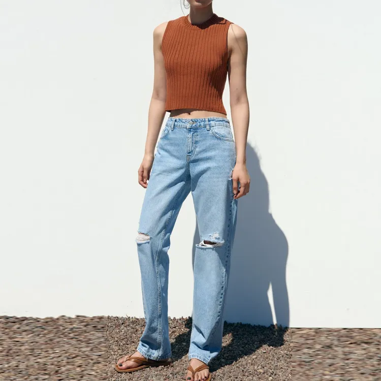 ZARA Jeans Women's Medium Blue-2