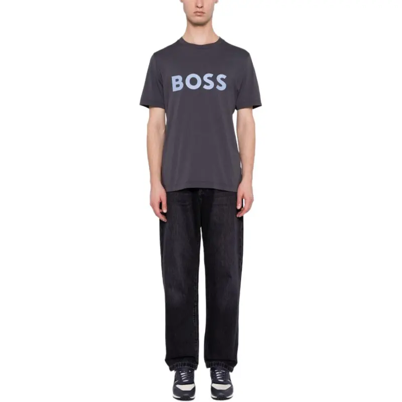 Boss Logo print Cotton T shirt-1