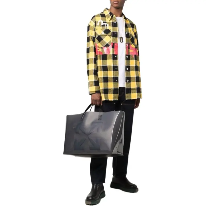 EVISU X Sfera Ebbasta Check print Cotton Shirt-1