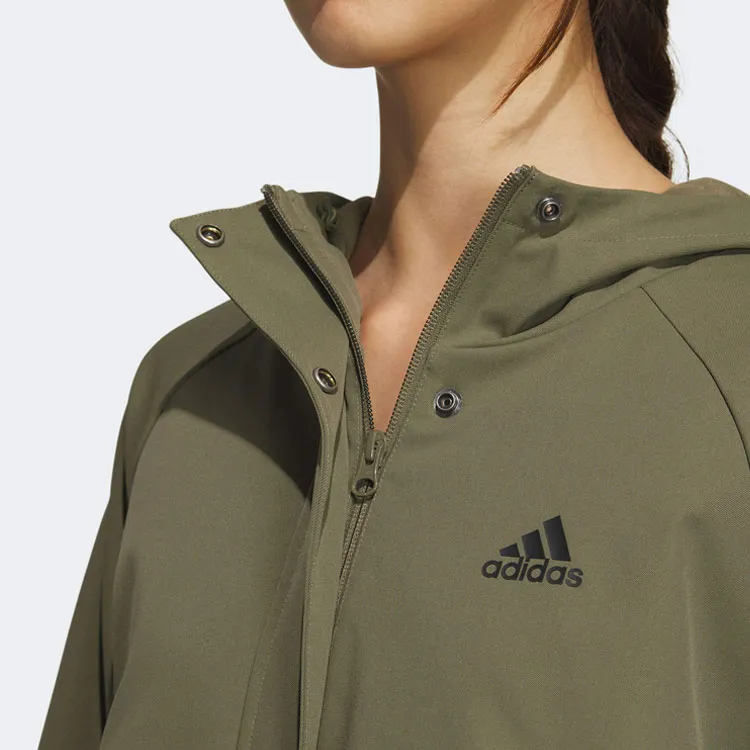 Adidas Sport Performance Trench Coat Women's Green-4