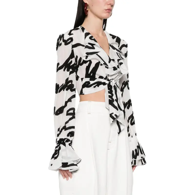 BALMAIN Love Letter Ruffled Skirt-3
