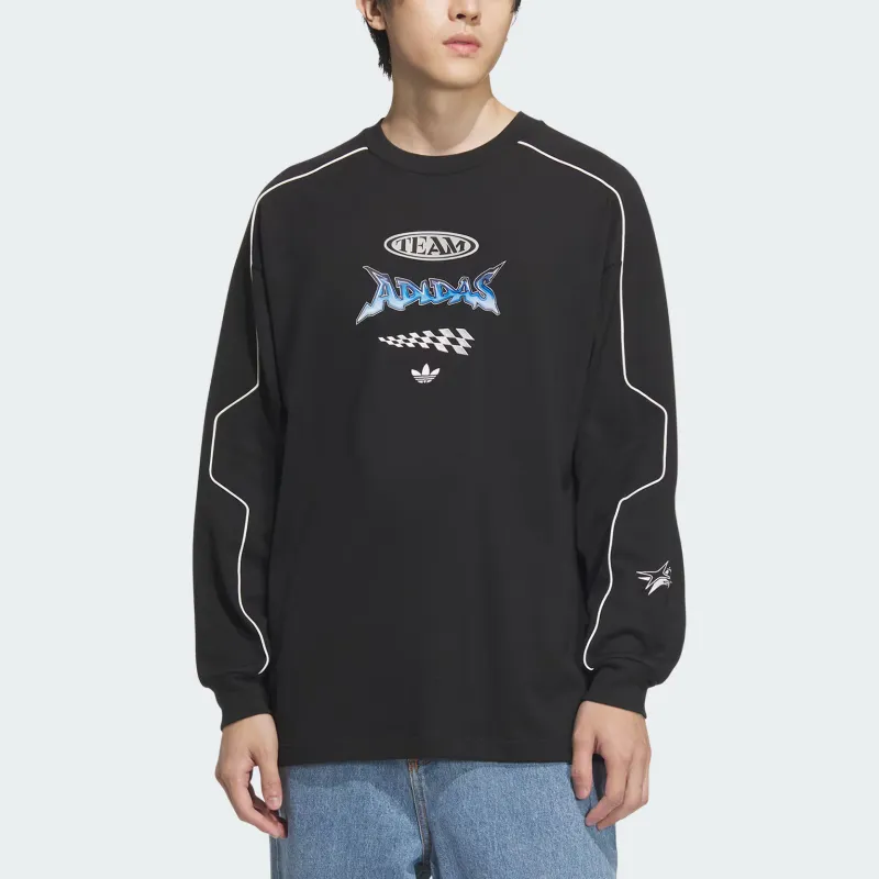 Adidas Originals SS25 RAC CREW U T Shirt Unisex Black-2
