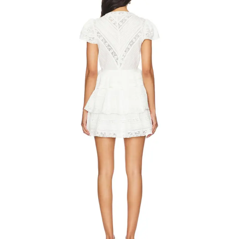LOVESHACKFANCY Short-Sleeved Dresses Women's White-1